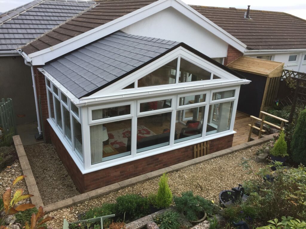 Guardian Warm Roof with Grey Tapco Slate